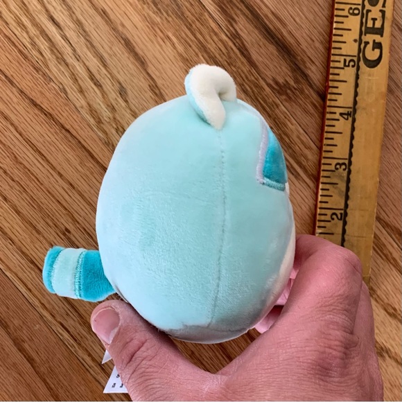 Squishmallows Aqua Raccoon 4” Blue Teal Stuffed Plush Toy Animal 11/2019 - Picture 4 of 8